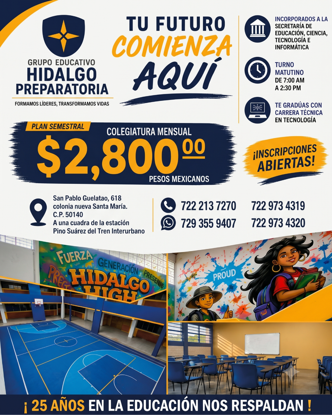 Instalaciones Preparatoria Grupo Educativo Hidalgo